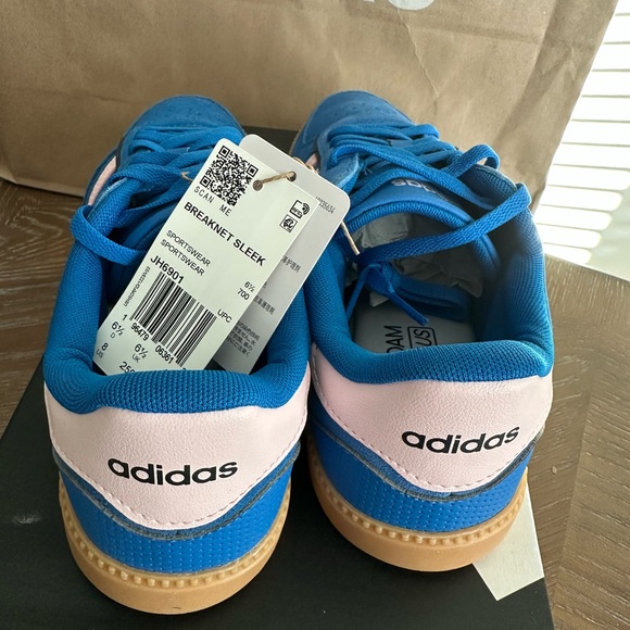 Adidas Women’s Blue and Pink Sneakers - Picture 5 of 6